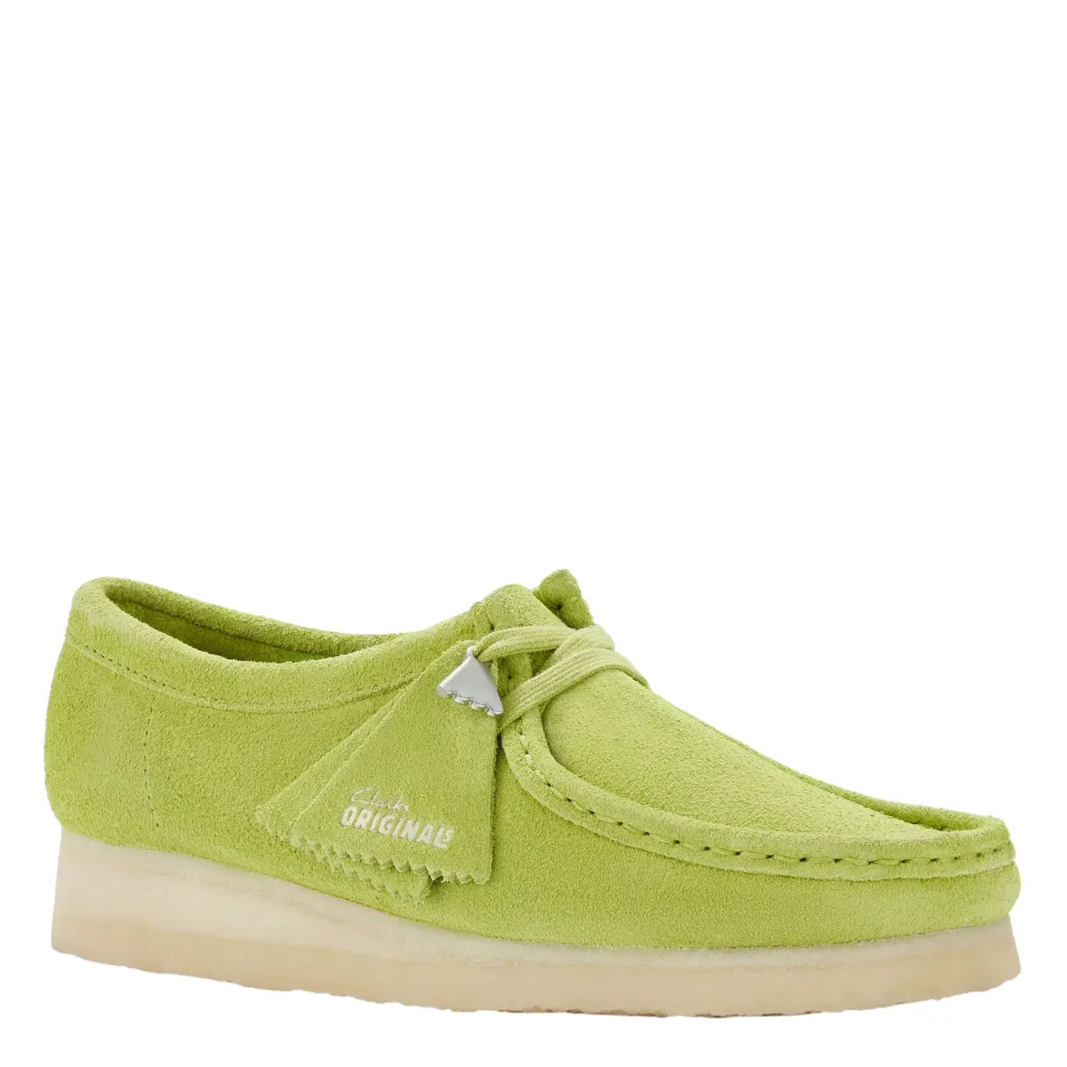 Clarks Men's Wallabee in Lime Suede Sporty Vibes Comfy Step Mid Top
