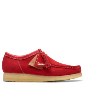 Clarks Men's Wallabee in Red Suede Ergonomic Performance Mountain Climbing