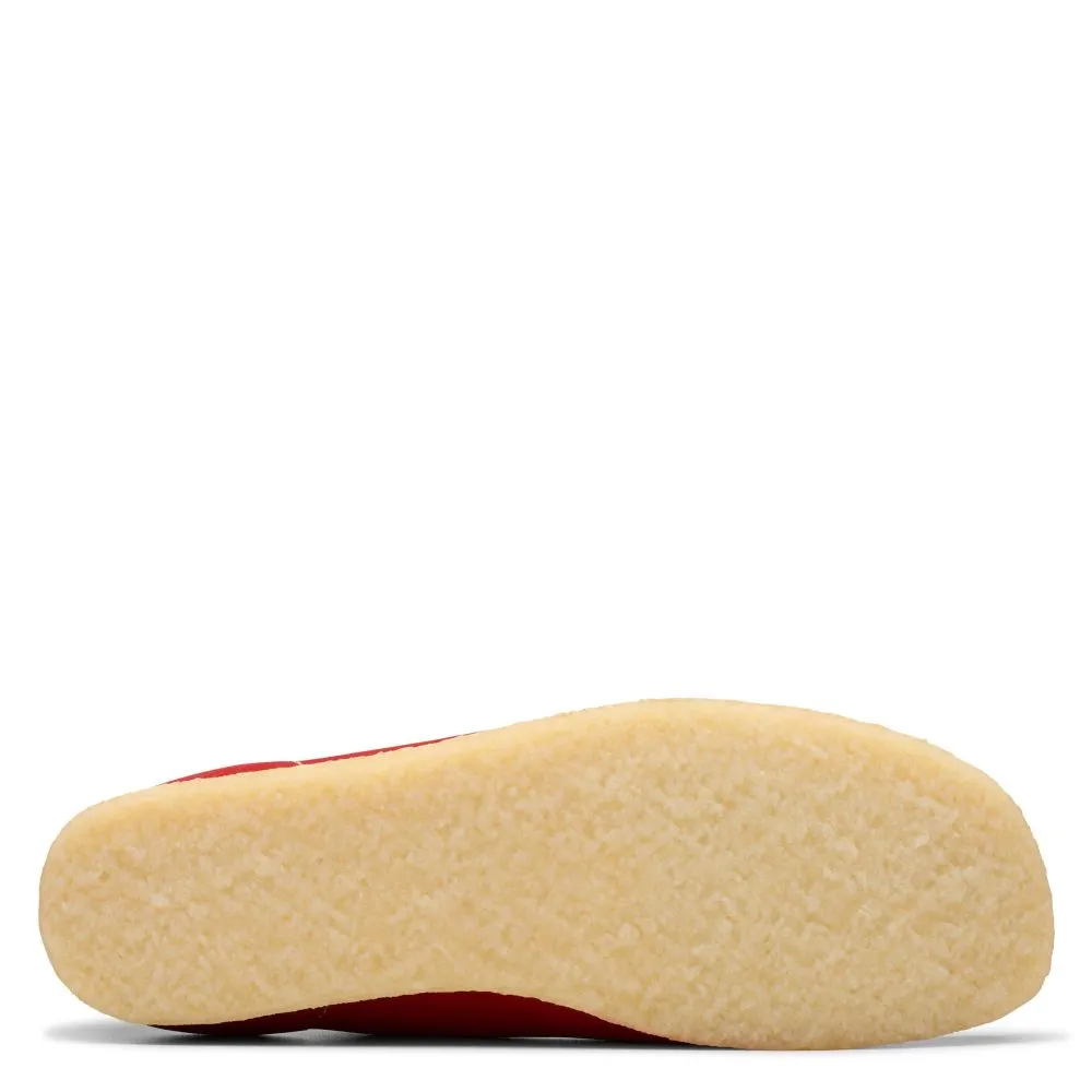 Flexibility Design Clarks Men's Wallabee in Red Suede Terrain Tough