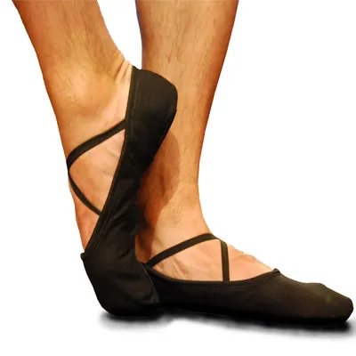 Earth Tone Apollo Canvas -- Split Sole Ballet -- Black