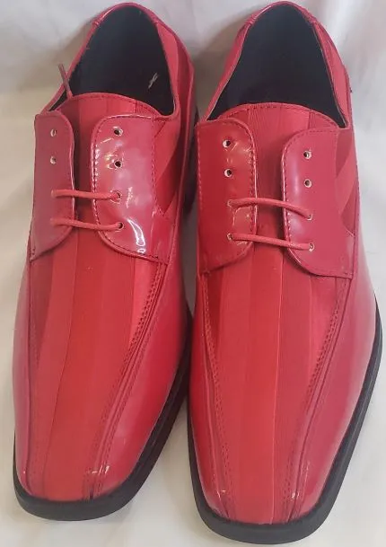 Anthony --  Men's Dress Oxford -- Red Adjustable Fit Urban Fit