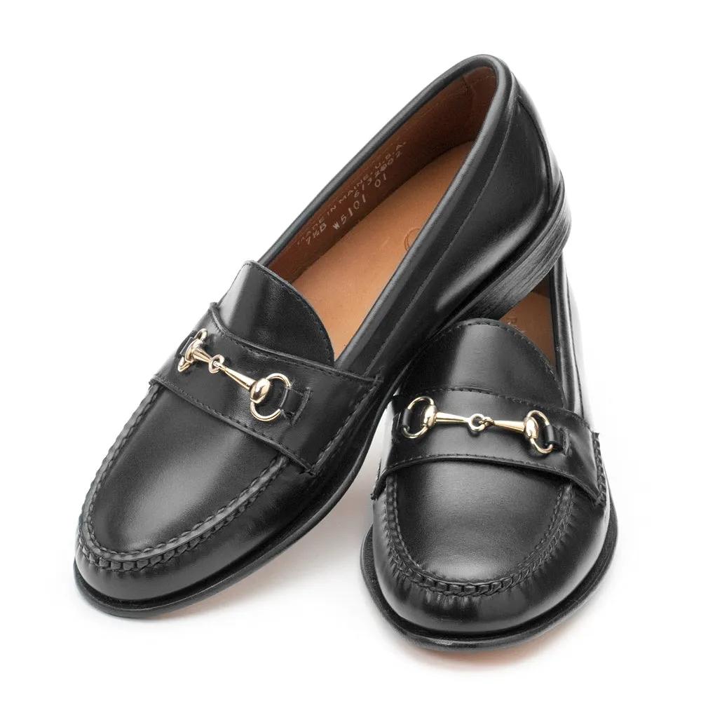 Fresh Air Women's Horsebit Loafers - Black Calf