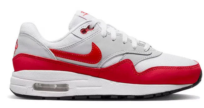 Nike Air Max 1 Sport Red (2023) (GS) Sweat Resistant Frequent Travelers velcro