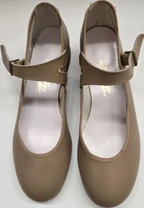 .75" Jeremie -- Flat Heel Ballroom Shoe -- Tan Boat Walk Swift Path