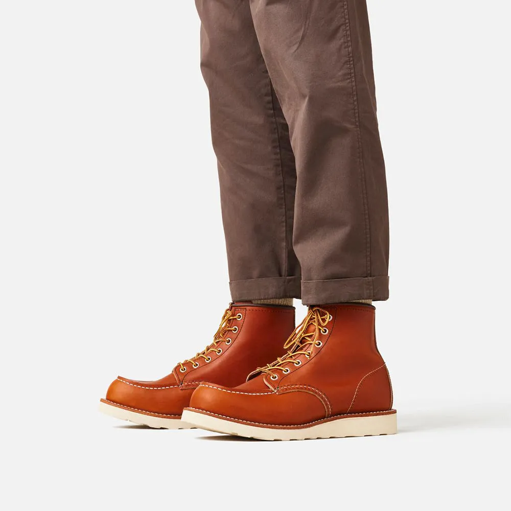 Compact Red Wing Men's Classic 6 Inch Moc 875 in Oro Legacy Slip Resistant Rainy Day Commuter