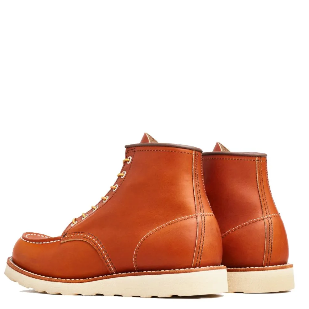 Cushioned Step Windy Weather Red Wing Men's Classic 6 Inch Moc 875 in Oro Legacy Comfortable Lacing System