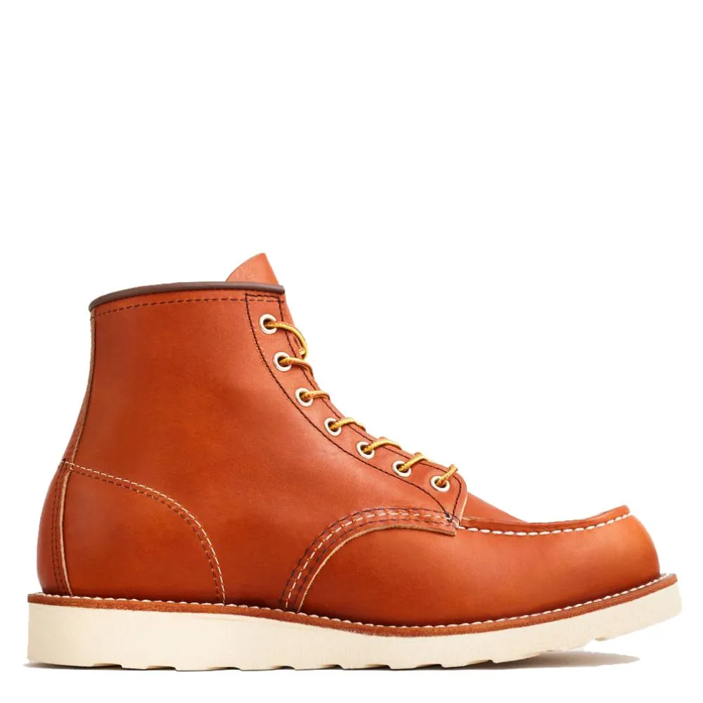 Leather Lining Red Wing Men's Classic 6 Inch Moc 875 in Oro Legacy Comfortable Lacing System