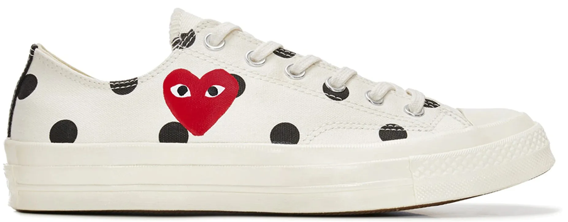 Ventilation holes Converse Chuck Taylor All-Star 70s Ox Comme des Garcons PLAY Polka Dot White