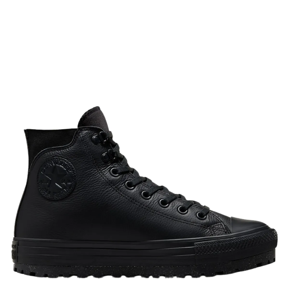 All Day Use Work Day Converse Women's Chuck Taylor All Star City Trek Waterproof Boot High Top in Black/Black/Black Adjustable