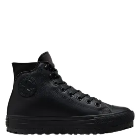 All Day Use Work Day Converse Women's Chuck Taylor All Star City Trek Waterproof Boot High Top in Black/Black/Black Adjustable