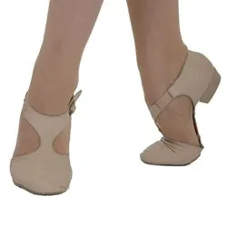 .75" Pedini -- Split Sole Teaching Shoe -- Tan Comfort Slope