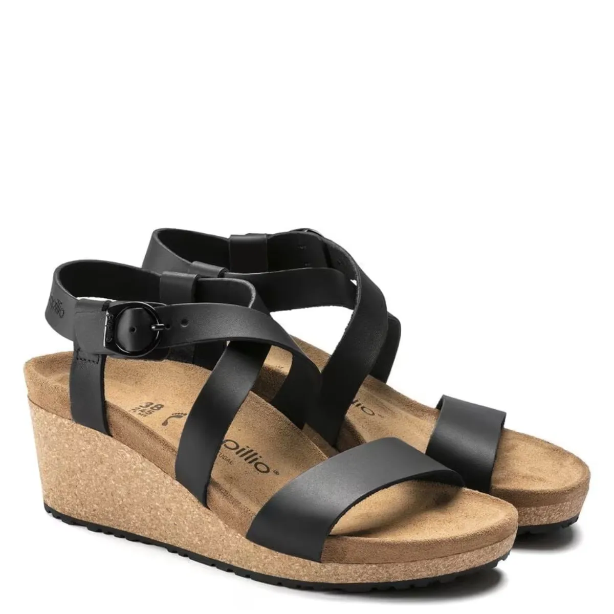 platform Step Out Cushion Touch Birkenstock Women's Sibyl Leather in Black
