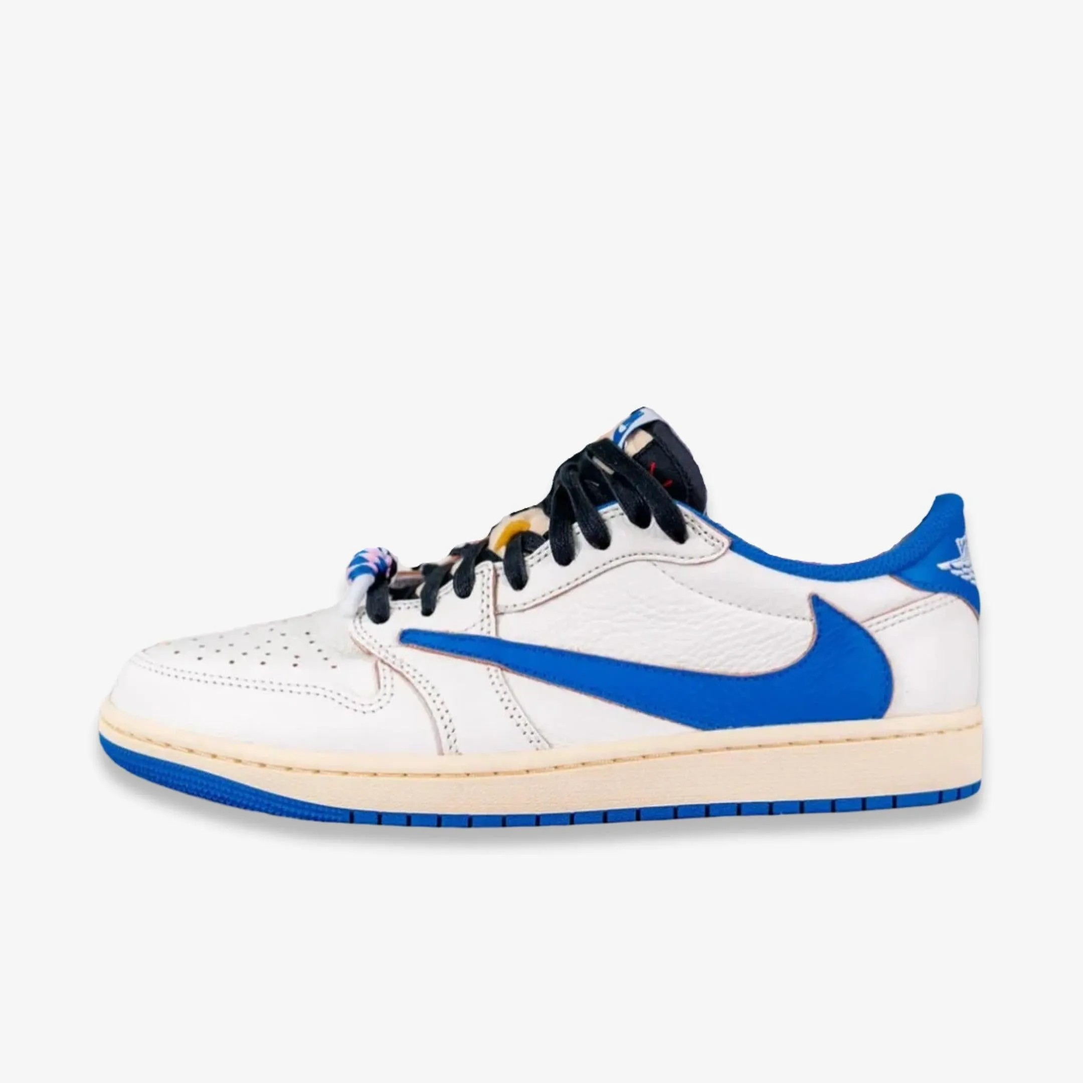 Airy Design *PRE-ORDER* (Men's) Air Jordan 1 Low OG SP x Travis Scott x Fragment Design 'Sail / Military Blue' (2025) DM7866-104