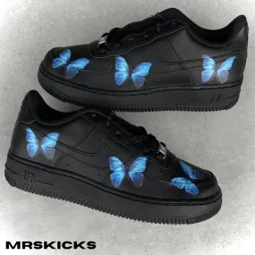 Custom Black Butterfly Airforce 1 Peak Step