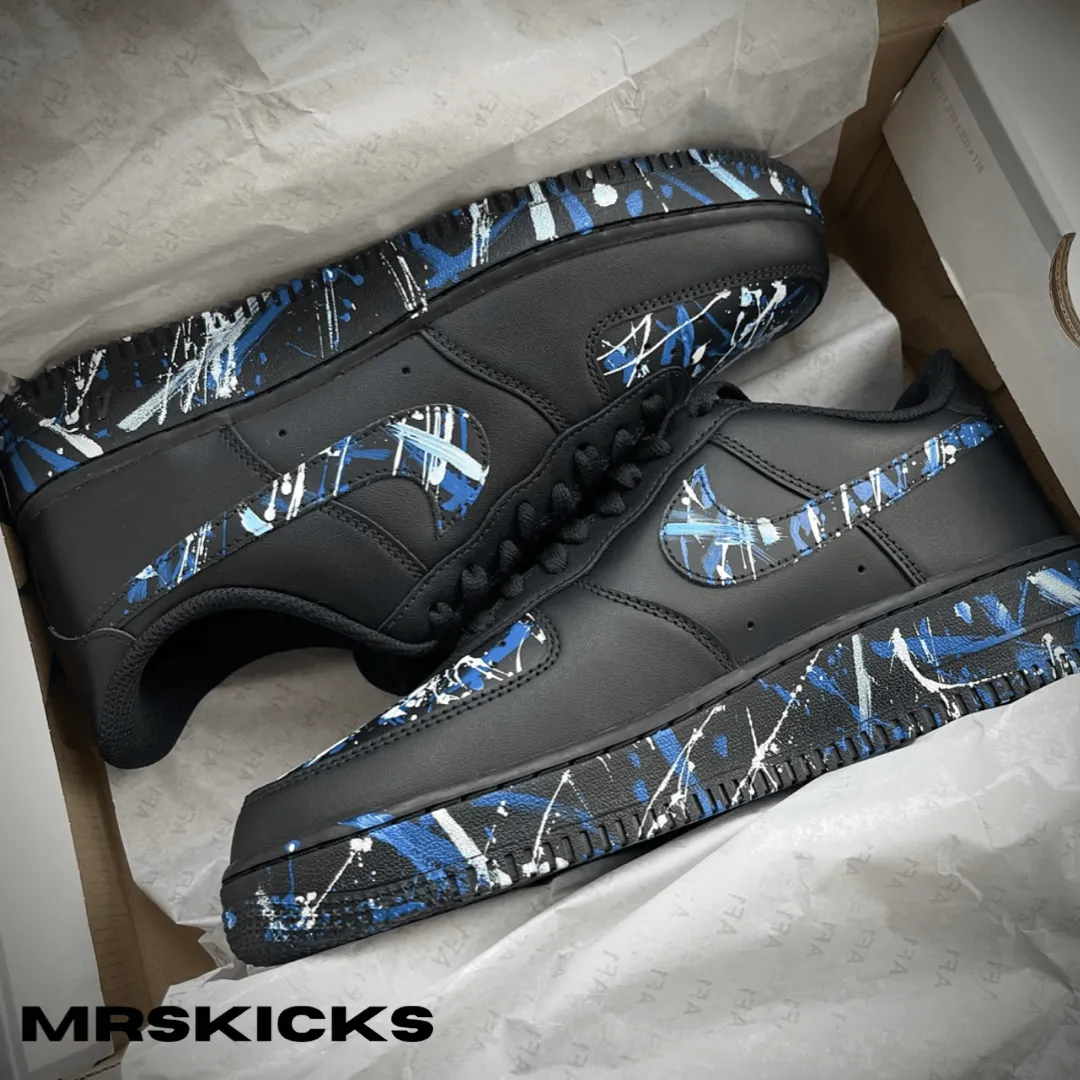 Custom Blue Splash Airforce 1 Coastal vibe