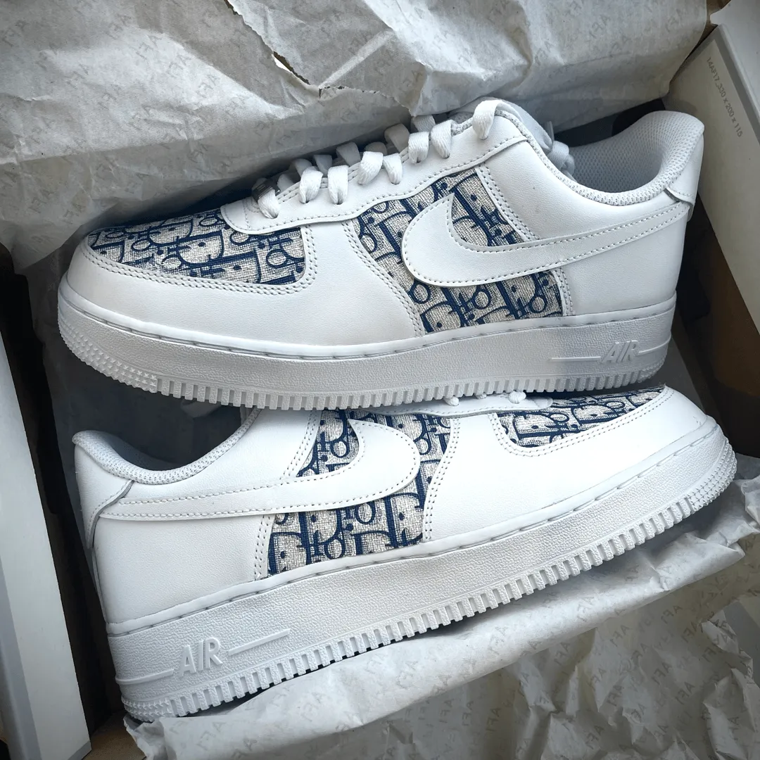 Custom Navy CD Airforce 1 Star Walk Breath Fresh