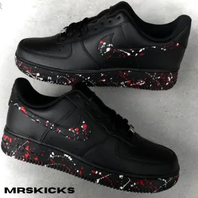 Custom Red Splash Airforce 1 Durable Build
