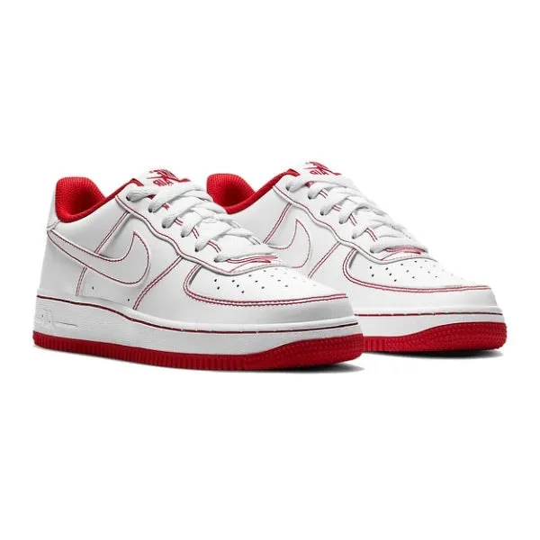 Air Force 1 (GS) White University Red Stitch Cosmic Glow King Strong