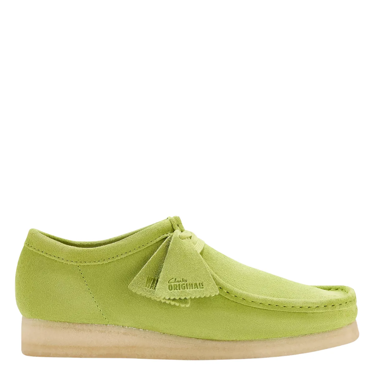 Daily Comfort Clarks Men's Wallabee in Lime Suede Work Terrain Warm Comfort