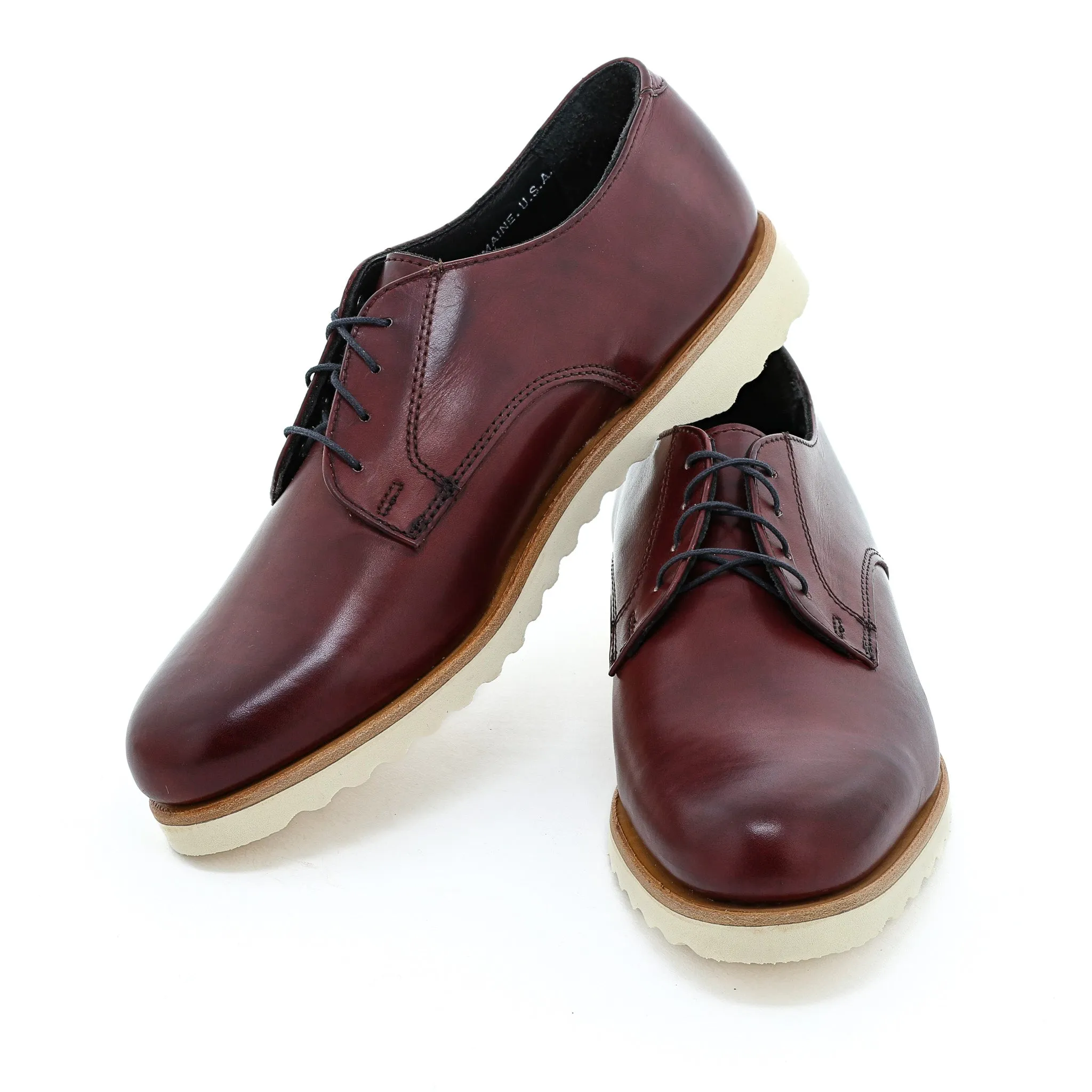 Breathable Feel Minimalist Dresser Glossy Layer Formal Setting Dirigo Blucher - Burgundy Calf