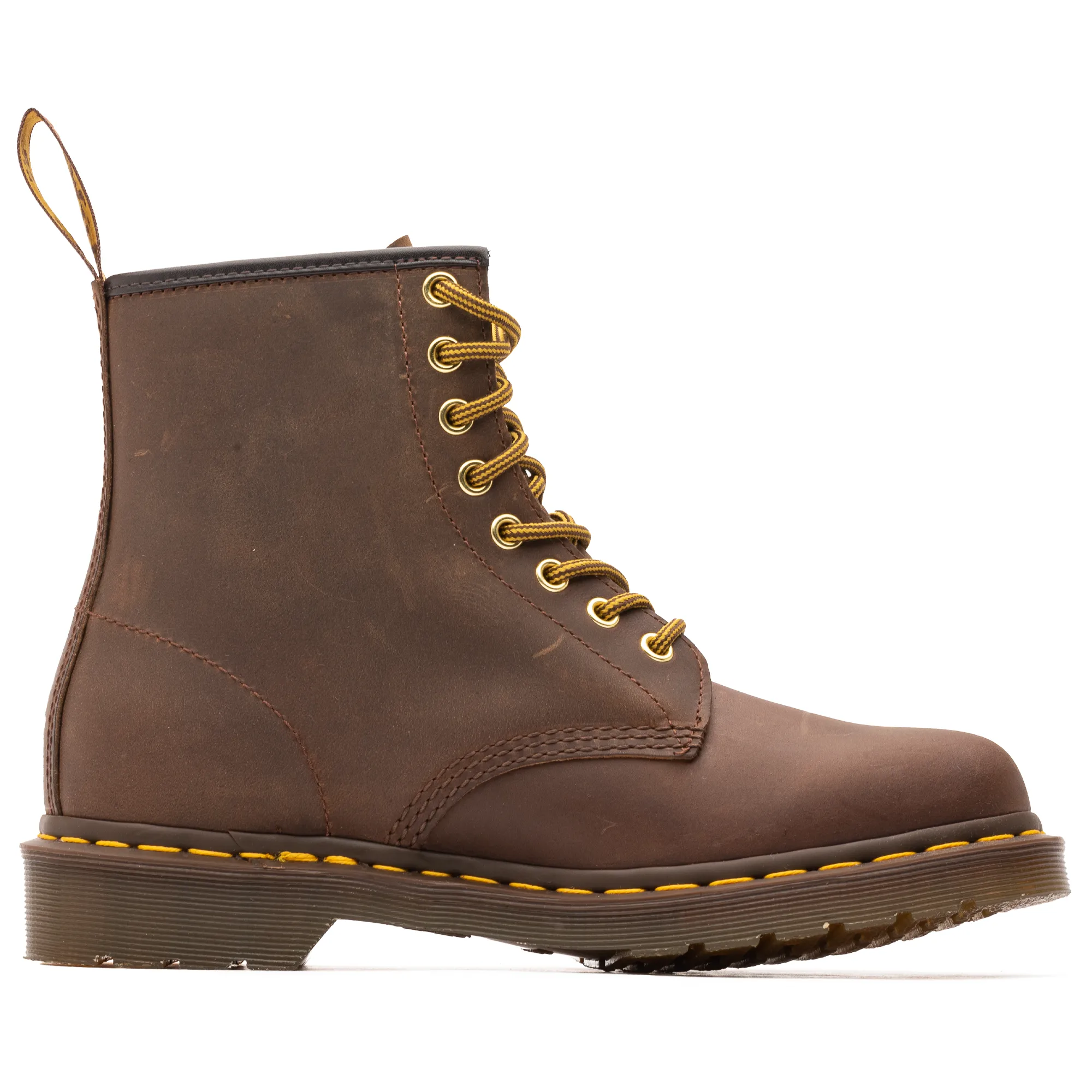 Abrasion   Resistant Dr. Martens 1460 Leather Boots - Brown Crazy Horse