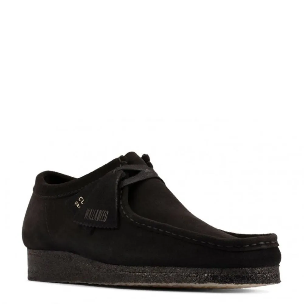 Dry Lined Clarks Men's Wallabee in Black Suede Day Wear High Traction All Day Wear