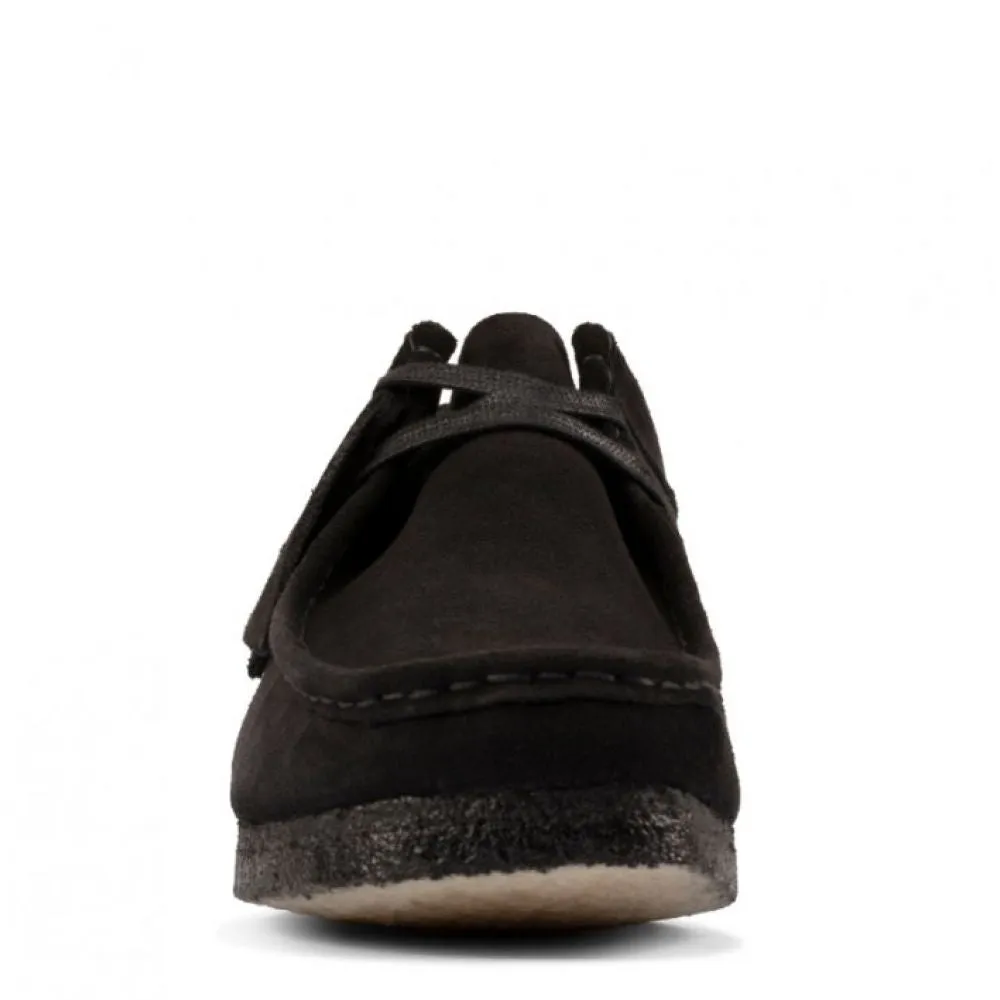 All-Season Protection Night Out Dry Lined Clarks Men's Wallabee in Black Suede