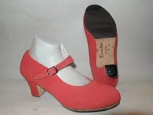 2.25" Sevilla -- Flamenco Shoe -- Red Suede Swift Path