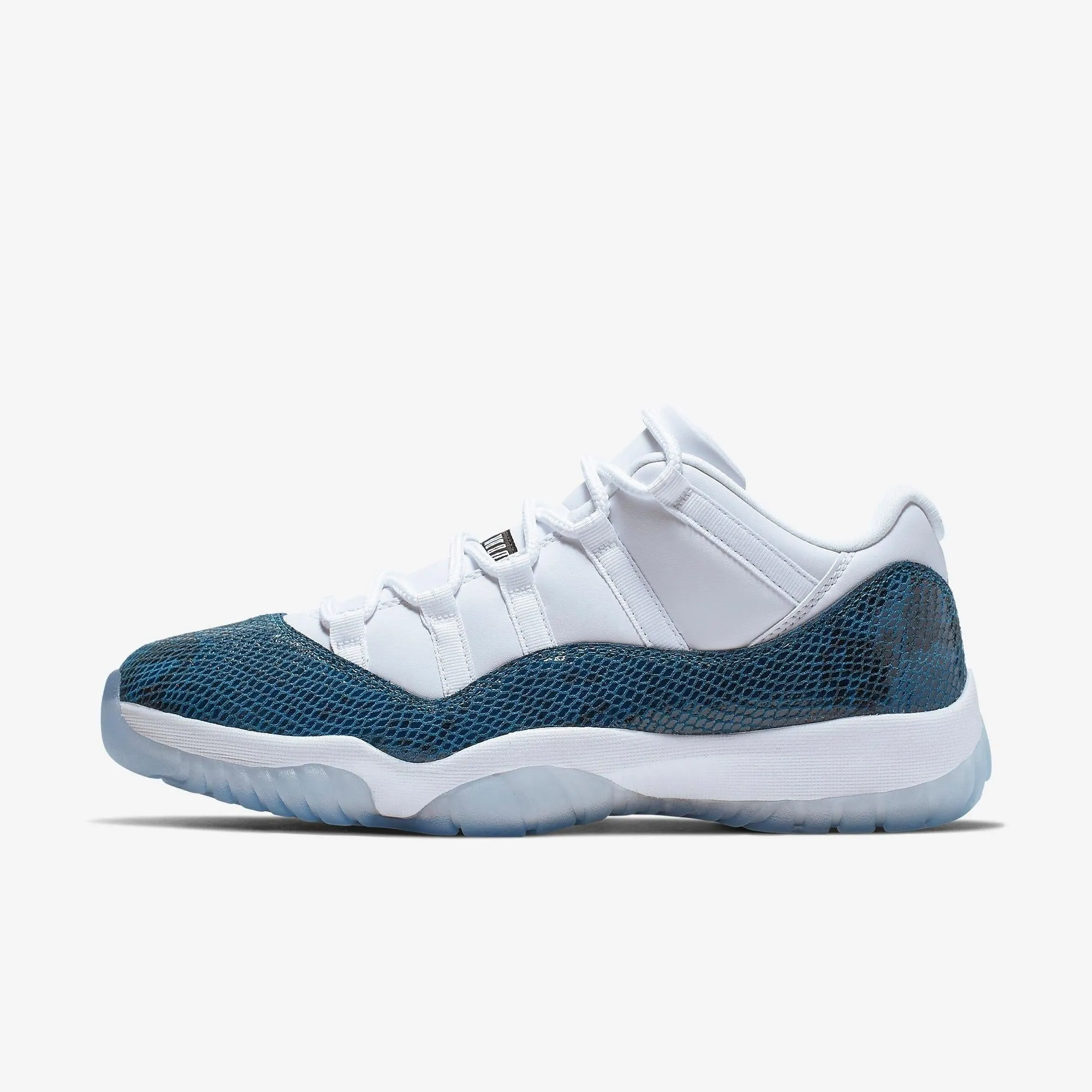 (Men's) Air Jordan 11 Retro Low LE 'Navy Snakeskin' (2019) CD6846-102 Minimalist Lacing