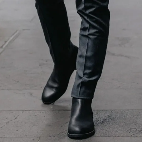 Easy Grip Blundstone Men's Dress Ankle 1901 in Black Smooth Texture