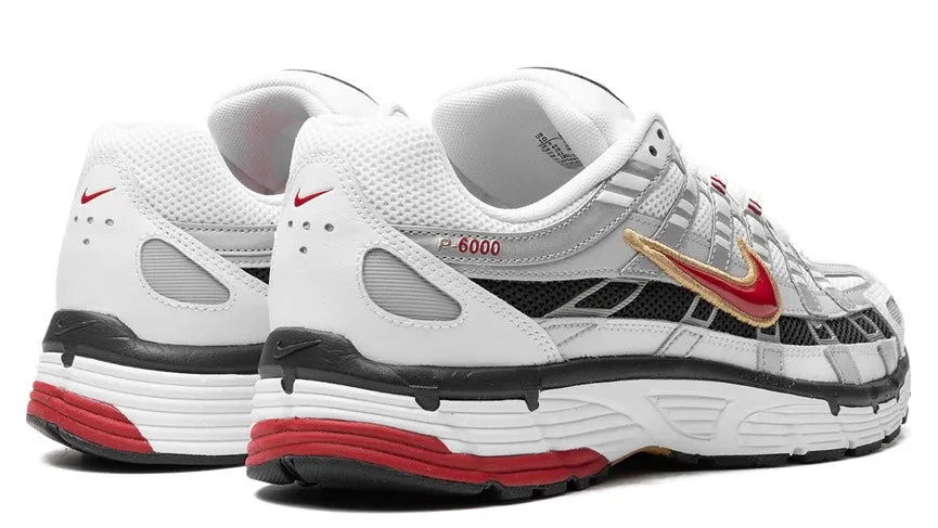 Reinforced Seams Comfort Cushion Nike P-6000 Platinum Varsity Red