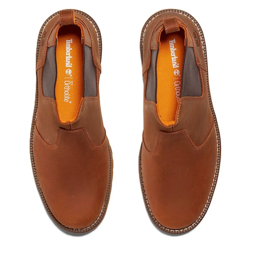 Energy Return Feel Timberland Men's Redwood Falls Chelsea Boot in Saddle Brushed Full-Grain Quality Wear