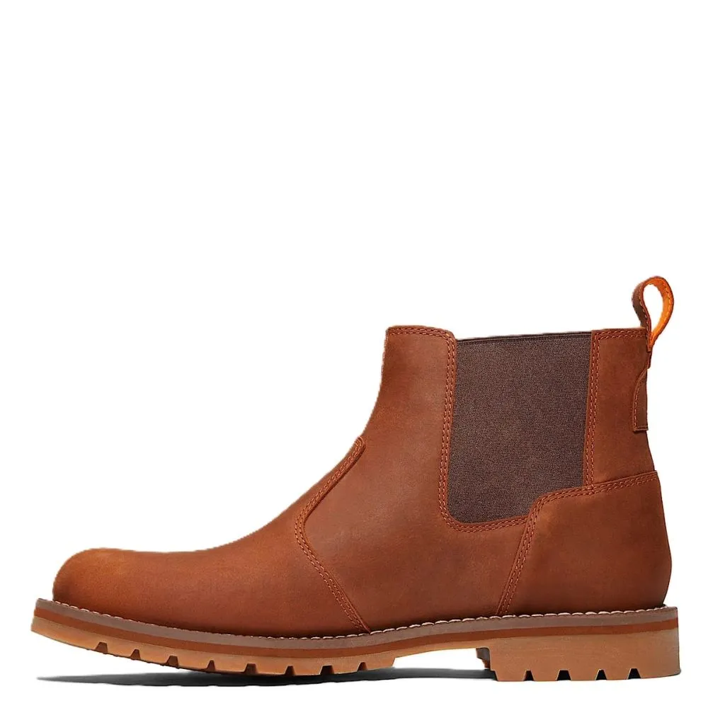 Bootie Cut Energy Return Feel Timberland Men's Redwood Falls Chelsea Boot in Saddle Brushed Full-Grain