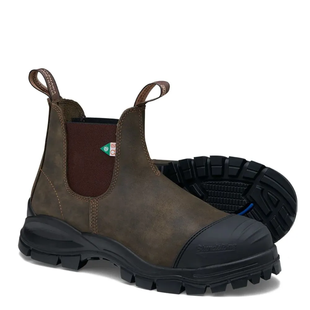 Easy on Ergonomic Shape Blundstone Work & Safety XFR 962 in Rustic Brown