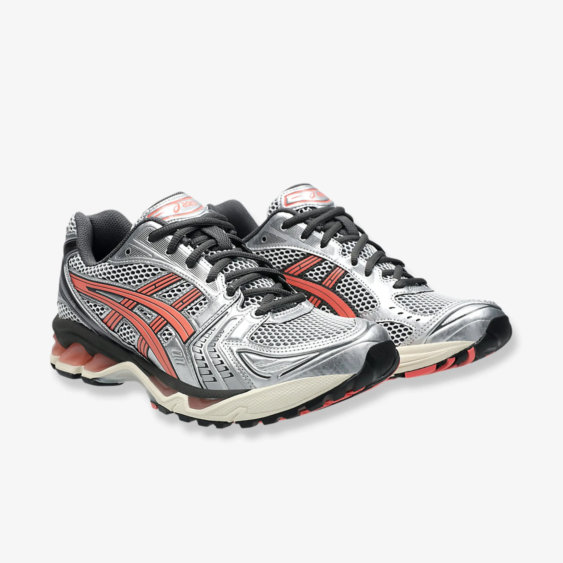 adjustable lacing shoes odor - resistant running option Flexible fold (Men's) ASICS Gel Kayano 14 'Pure Silver / Papaya' (2025) 1203A740-101