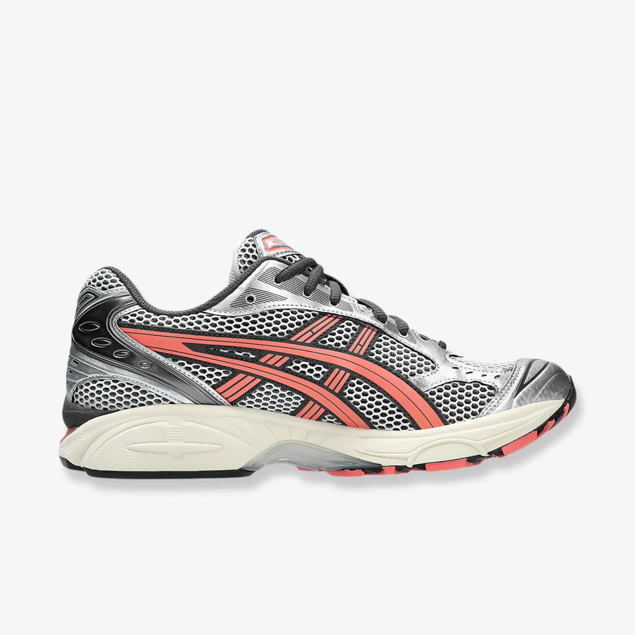 Flexible fold (Men's) ASICS Gel Kayano 14 'Pure Silver / Papaya' (2025) 1203A740-101 Red Wing Heritage Foot Freedom