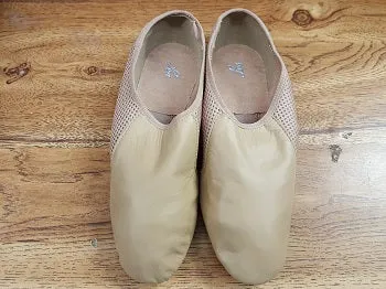 Comfort Tongue Wyatt -- Split Sole Jazz Slip-on -- Tan