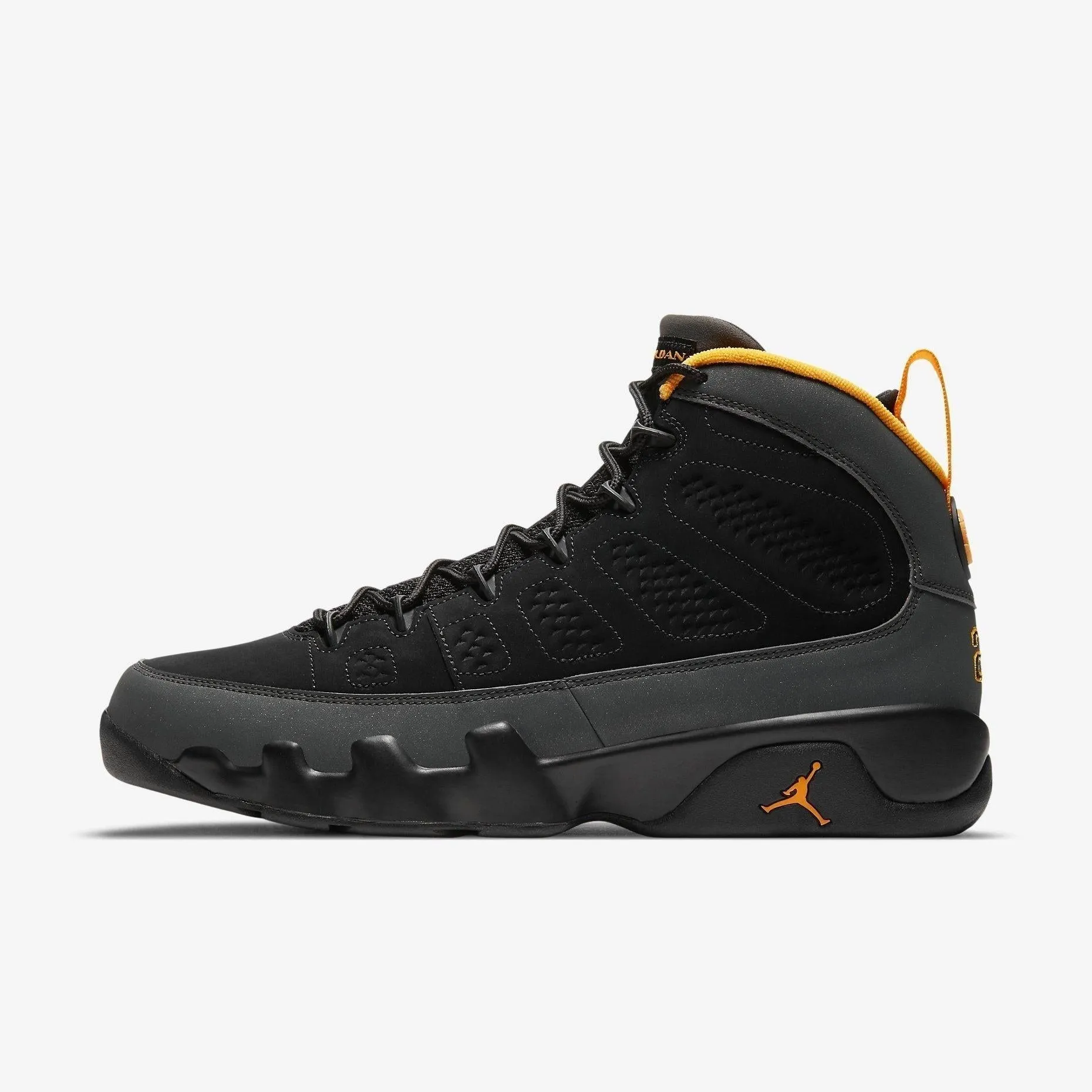 Traction Enhanced Pattern Compression Knit (Men's) Air Jordan 9 Retro 'Dark Charcoal / University Gold' (2021) CT8019-070