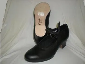 2.25" Cordoba -- Flamenco Shoe -- Black Mom Safe Easy To Clean