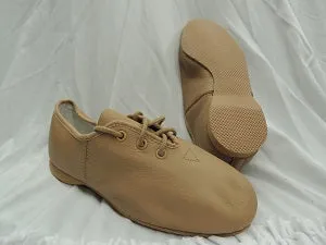 Darlene Jr. -- Children's Full Rubber Sole Jazz Oxford -- Tan Story Glow Padded Tongue