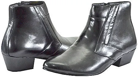 Family Reunion Gabriel -- Men's Cuban Heel Dress Boot -- Black