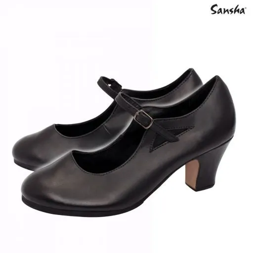 2.25" Valencia -- Flamenco Shoe -- Black Closet Core Sky Light