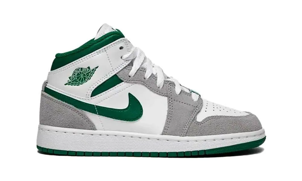 Supportive Core Weekend Warriors Air Jordan 1 Mid SE Grey Green (GS)