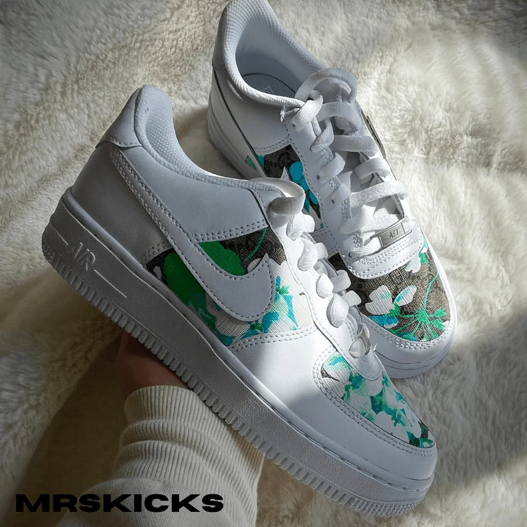 Anti Bacterial Custom Blue GG Blossom Airforce 1