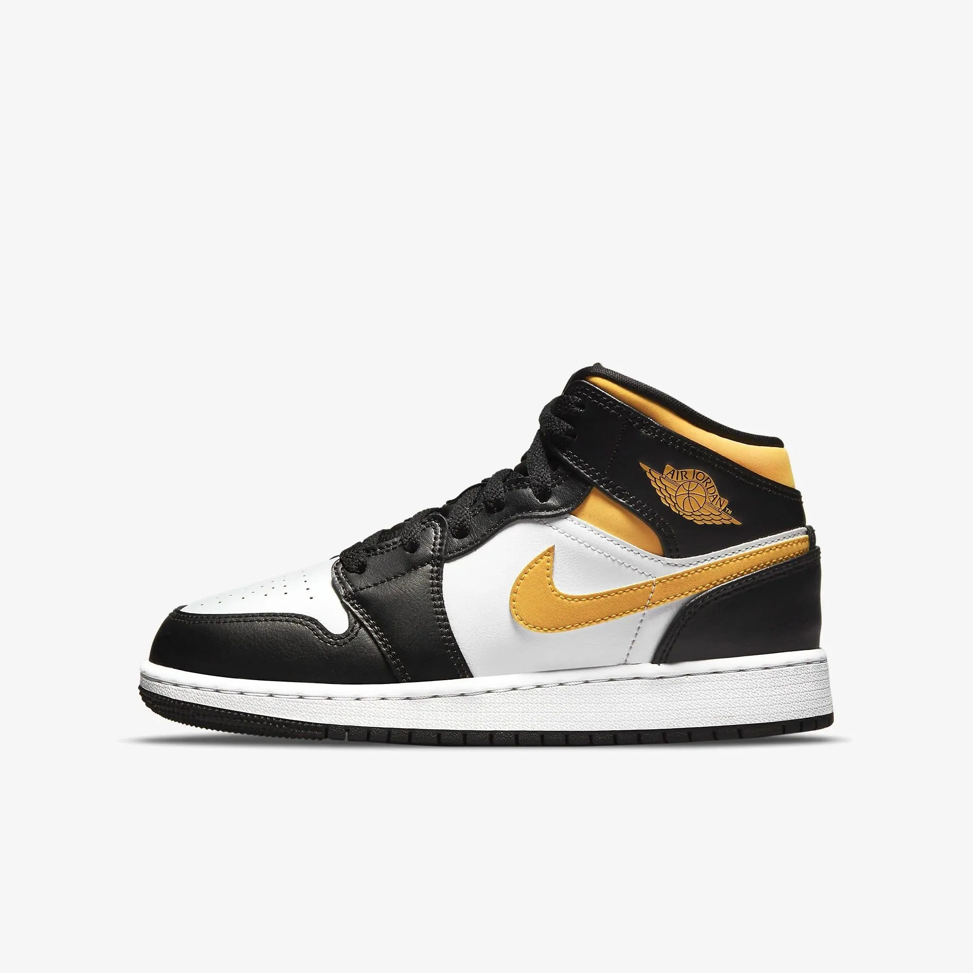 Toe box space Soft Shell (GS) Air Jordan 1 Mid 'Pollen' (2021) 554725-177