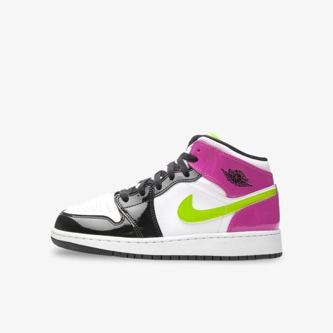Play Mode Happy Move (GS) Air Jordan 1 Mid SE 'Cyber / Fuchsia' (2020) CZ9835-100