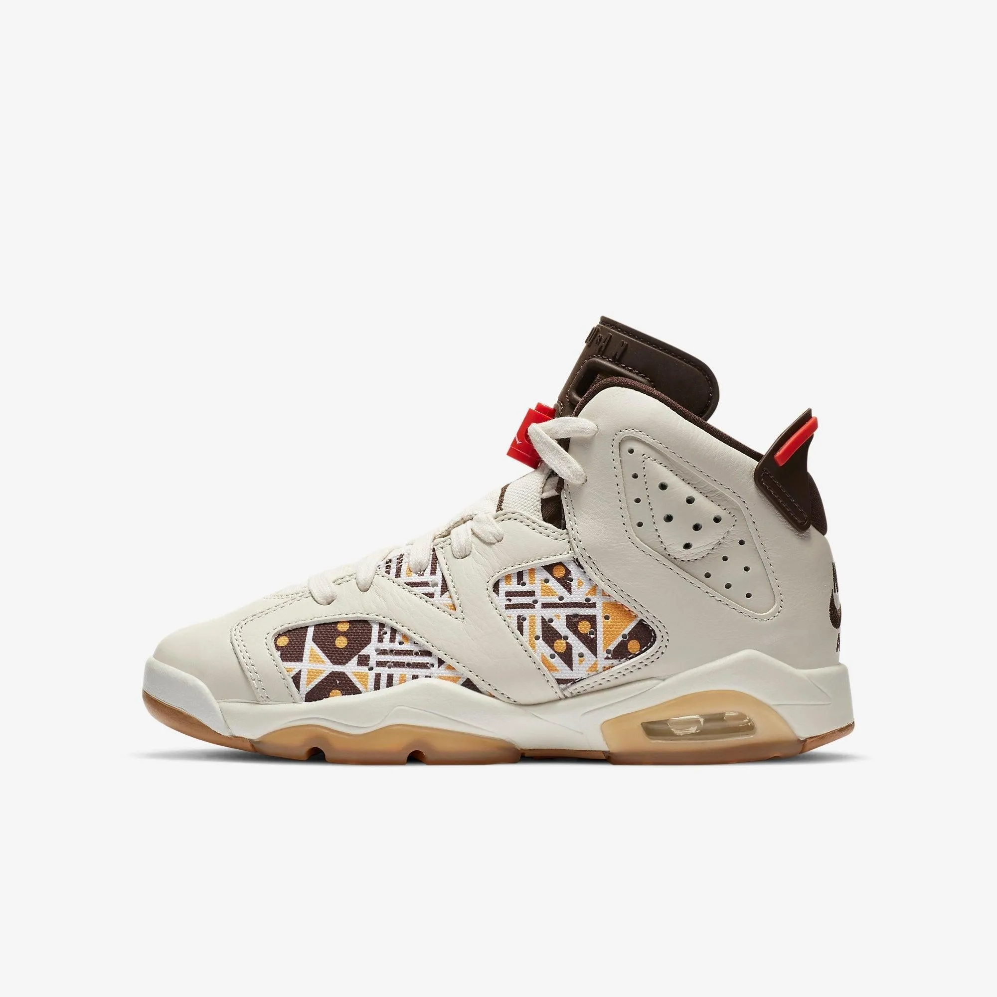 Durable outsole Run Style (GS) Air Jordan 6 Retro Q54 'Quai 54 Sail' (2020) CZ6506-100