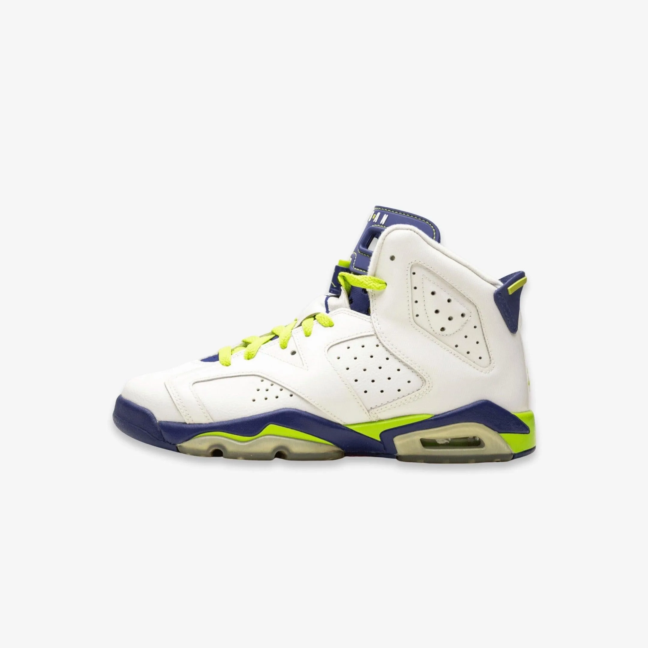 (GS) Air Jordan 6 Retro 'Seahawks' (2014) 543390-108 Knit Fabric Integration