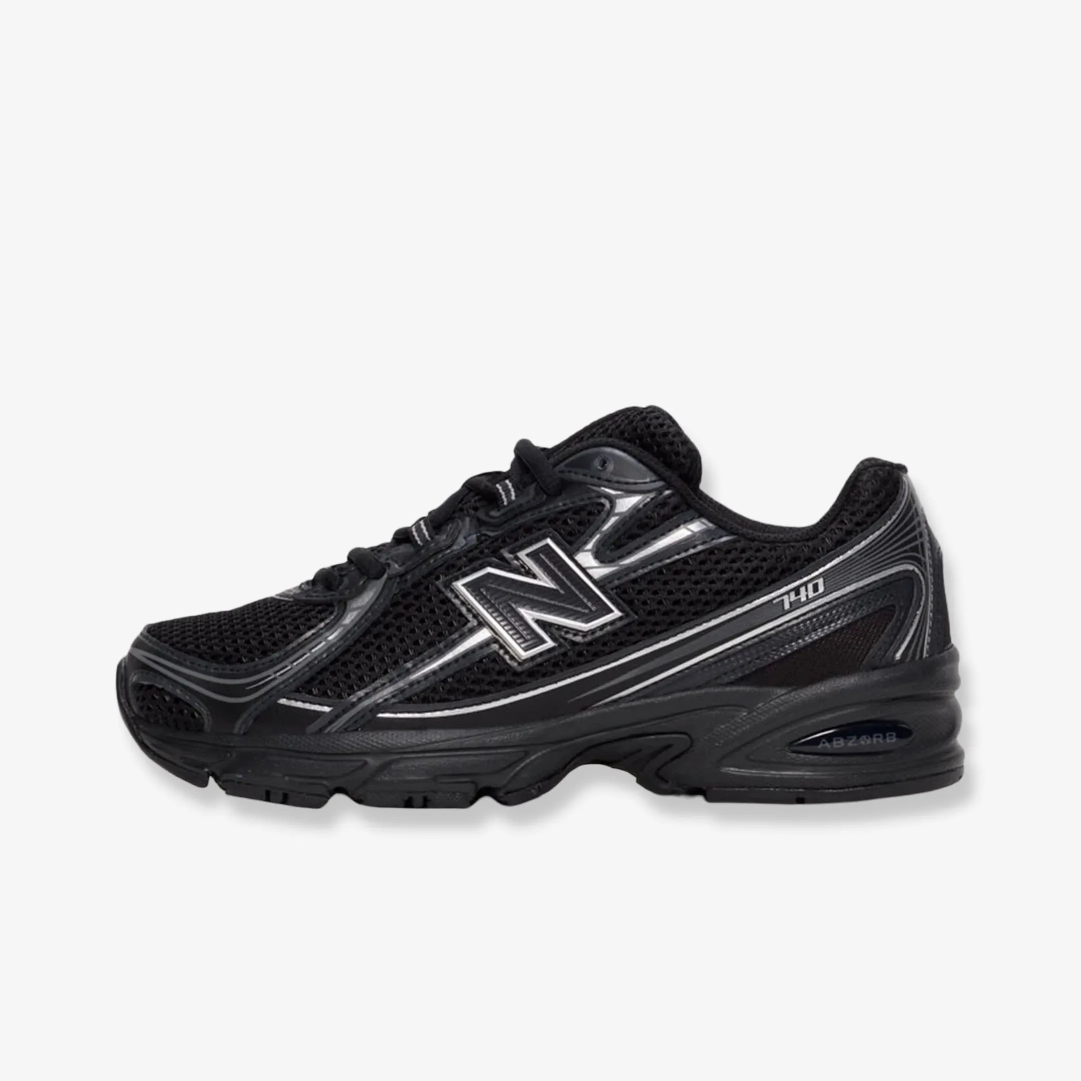(GS) New Balance 740 'Black / Metallic Silver' (2025) GR740BM all - around shoes heel - strike shoe response