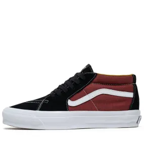 Free Pace Ergonomic Design Vans Sk8-Mid Reissue 83 LX - Black/Russet Maroon